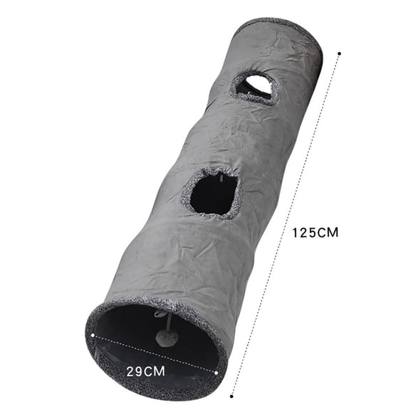 Cat Toys Tente Chat Suede Long 129cm Cat Tunnel Collapsible Tunnel Non-staining Dirt-resistant Pet Products Pet Toys (MSD01-03)