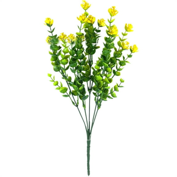 Artificial Shrubs Artificial Plants Faux Greenery Lifelike Plastic Flowers Imitation Boxwood Plants for Indoor and Outdoor Home Garden Wedding Floral Arrangement
