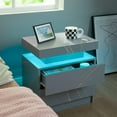 thumbnail image 4 of Nightstand Set of 2 Modern Night Stands Set of 2 Bed Side Table with 2 Drawers End Tables for Bedroom, Living Room, 4 of 17