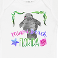 thumbnail image 4 of Inktastic Miami Beach Florida Cute Swimming Manatee Boys or Girls Baby Bodysuit, 4 of 5