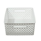Mainstays Medium White Decorative Storage Basket - Walmart.com