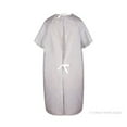 thumbnail image 2 of Linteum Textile Supply Medical Exam Hospital Classic Economy Patient Gown White w/Black Snowflake One Size Fits All (6-Pack), 2 of 4