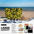thumbnail image 5 of Wukai Sunflowers In Vintage Print Zipper Bag,large Beach Tote Bag,Waterproof Sandproof Bag,Grocery and Picnic Tote Travel Bag, 5 of 5