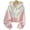 Pink, variant on Idoravan Womens Sweater Cardigan Button Up Womens Sweater Cardigan with Hood Fashion Women's Solid Casual Blouses Ladies Tops Button Cardigan Hooded Sweater