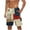 Khaki-2, variant on Men's Swim Trunks Shorts Retro Print Hawaiian Board Shorts with Elastic Waist Drawstring Quick Dry Summer Shorts for Surfing Pool Parties Multicolor M