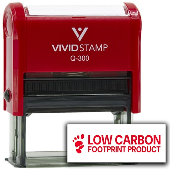All Quality Low Carbon Footprint Product Self-Inking Rubber Stamp (Red Ink) - Q-300