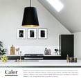 thumbnail image 3 of PD311025VBBG-Kuzco Lighting-Calor - 3 Light Pendant-Vintage Brass Finish-Black  Shade Color, 3 of 7