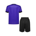 thumbnail image 2 of TiaoBug Kids Boys Short Sleeves T-Shirt and Shorts Set Soccer Jerseys Mesh Shorts Set Athletic Sports Team Training Uniform Purple 6, 2 of 5