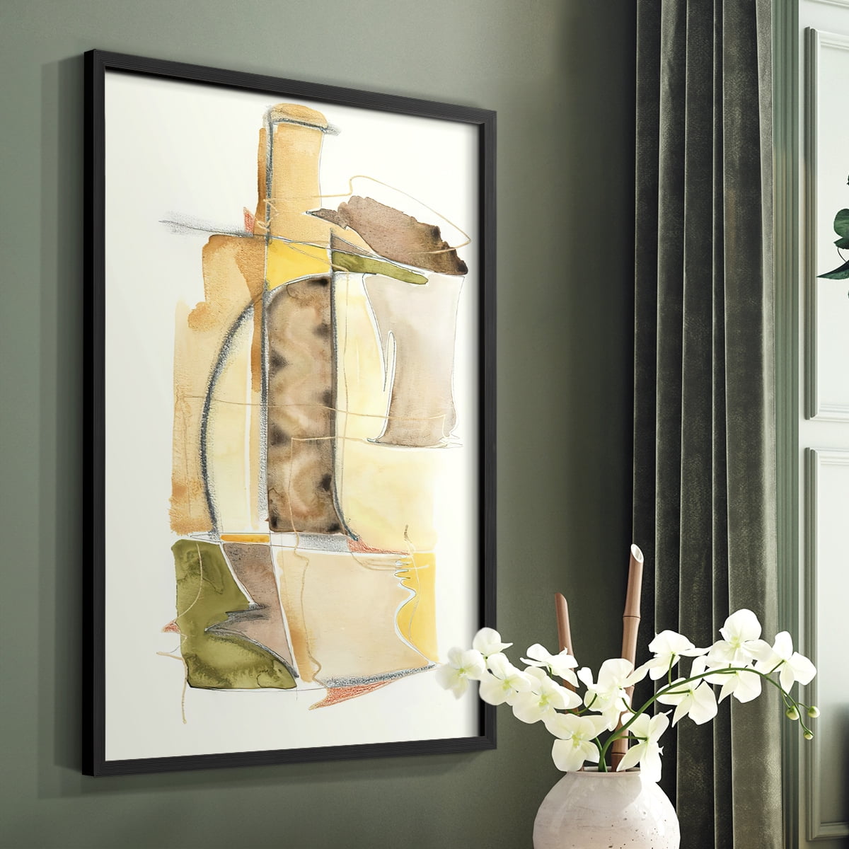 Brown Sugar II Framed Print in Black Solid Wood Framed Print No Nail Hanging