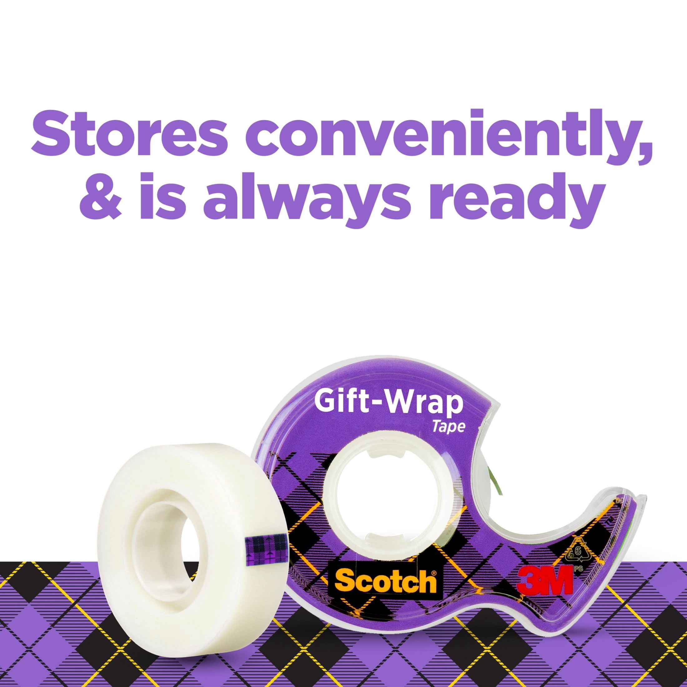 (2 pack) Scotch Gift Wrap Tape, Clear, 3/4 in. x 600 in., 2 Dispensers