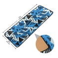 thumbnail image 2 of Ryvnso Artistic Geometric Triangle and Line Hallway Runner Rugs Floor Carpet Non Slip Entryway Mat 2' x 6', 2 of 7