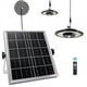 thumbnail image 1 of Lámpara colgante alimentada por energía solar con una o dos luces de garaje de cuatro hojas, divididas en luces de calle de doble cabezal para jardín y patio, 1 of 5