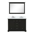 thumbnail image 3 of Dukes 48 in W Espresso Double Vanity, Carrara Marble Top, Faucet Set, and 46 in Mirror, 3 of 10