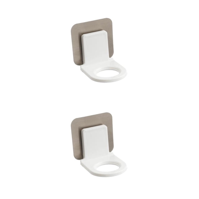 Billuyoard Gancho para botella de Gel de ducha, soporte organizador autoadhesivo para baño, pegatina, soporte de pared impermeable, colgador para Adhesivo plateado 2piezas