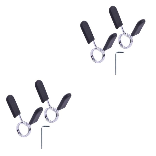 Yuarrent 2 piezas de manguito adaptador de barra de pesas con llave en forma de L para clips de levantamiento de pesas clips 2Conjunto