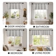 thumbnail image 3 of Hiasan 52 x 18 Inch Kitchen Valance, Linen Striped Valance for Kitchen Bedroom, Rod Pocket French Cottage Farmhouse Light Filtering Window Valance Curtain, Vertical Striped Blue, 1 Panel, 3 of 9
