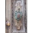 thumbnail image 2 of Eggers, Julie 17x24 White Modern Wood Framed Museum Art Print Titled - Italy-Venice-Burano Island Closeup of brass detail on an old wooden door on Burano Island, 2 of 4
