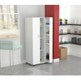 thumbnail image 3 of Inval 2-Door 4-Shelf Laminate Kitchen Pantry Cabinet, Washed Oak, 3 of 9