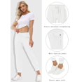 thumbnail image 2 of Pantalones cargo MoFiz para mujer, pantalones deportivos de senderismo, verano, blanco arroz, L, 2 of 7