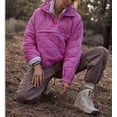 thumbnail image 1 of Sudadera con capucha de color sólido de otoño e invierno, sudadera con capucha de algodón con filete plegable, bolsillo, abrigo de manga larga para mujer, 1 of 6