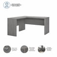 thumbnail image 3 of Pemberly Row Contemporary L Shaped Desk in Gray - Engineered Wood, 3 of 7