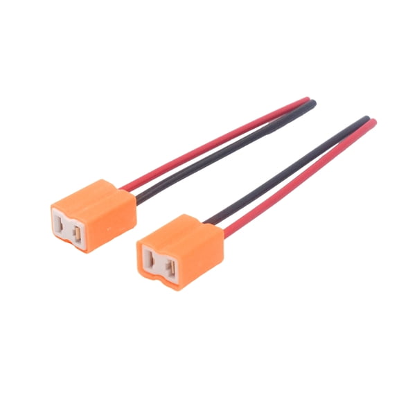 2Wire Headlight Bulb Ceramic Socket Plug Connector