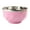 Pink, variant on Green Insulated Double Layer Stainless Steel Bowl, Household Multipurpose Bowl for Hot and Cold Food, Easy to Clean and Long-Lasting