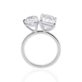 thumbnail image 6 of solitaire jewels 4TCW Pear and Emerald Cut Moissanit Toi Et Moi Engagement Ring For Women, 14K Yellow Gold, 6 of 7