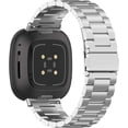 thumbnail image 2 of REQO Bracelet en Métal Compatible avec Fitbit Versa 4/Sense 2/Versa 3/Sense Bracelet de Remplacement Bracelet en Acier Inoxydable pour Versa 4/Sense 2, 2 of 7