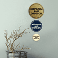 thumbnail image 4 of Circle Keep Calm and Drink On Sign (Brushed Silver) - Small, 4 of 6