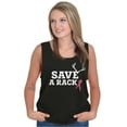 thumbnail image 4 of Save A Rack Antler Breast Cancer Pink Tank Top Tee Shirt Women Brisco Brands L, 4 of 6