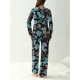 thumbnail image 3 of MINTREUS Women's Pajama Set Long Sleeve Sleepwear Ladies Soft Pjs Lounge Sets, 3 of 6