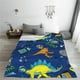 thumbnail image 5 of Balery Dinosaur In Space Manta de Felpa Suave y Acogedora – Cobija de Franela Aterciopelada para Cama, Lavable y Cálida para Sofá, Mascotas, Transpirable-40"x30", 5 of 7