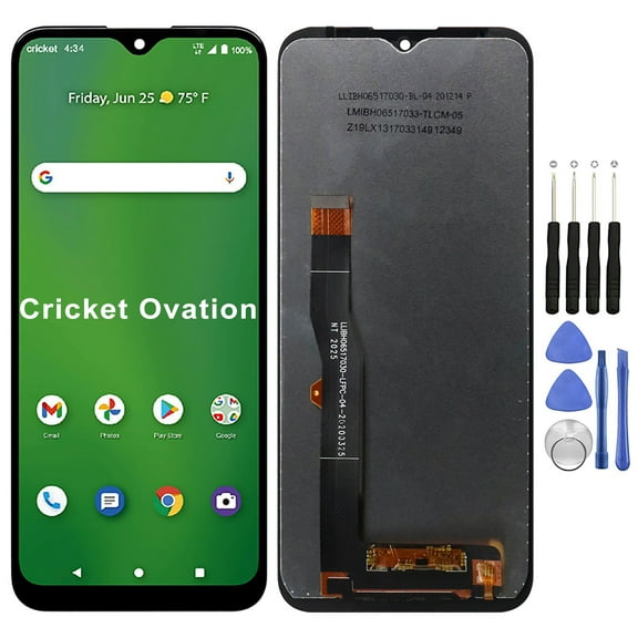 KIQ Replacement LCD Screen Full Assembly with Digitizer Compatible with Cricket Ovation(Without Frame)