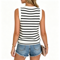 thumbnail image 5 of Women's Striped Tank Tops Crewneck Sleeveless Tank Casual Summer Shirts, M, 5 of 5