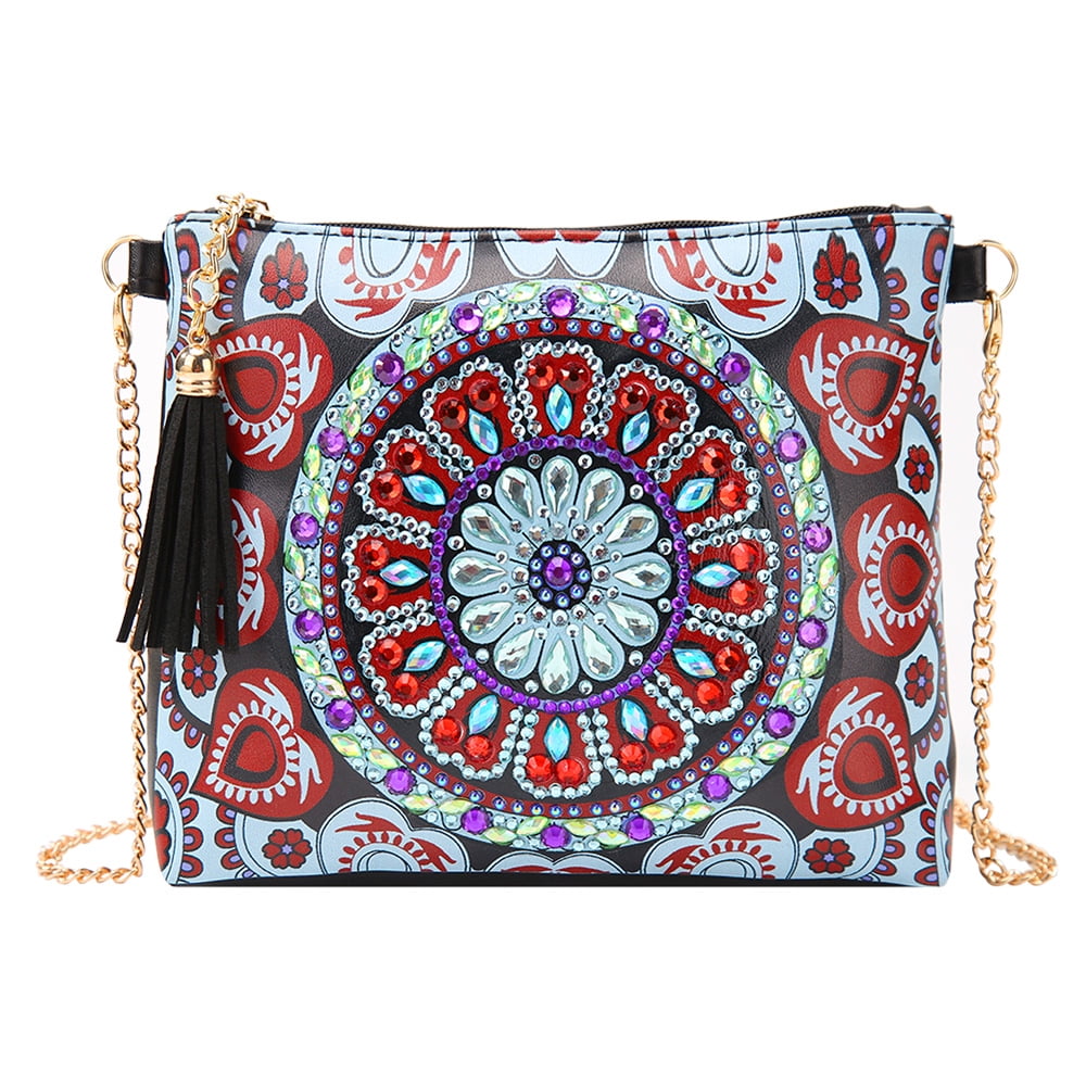 5D Diamond Painting Leather Crossbody Bag with Chain DIY Special