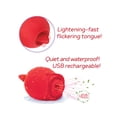 thumbnail image 4 of Wild Rose Rechargeable Silicone Suction &amp; Tongue Vibrator - Red, 4 of 4