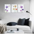 thumbnail image 3 of HFDF Dandelion and Butterfly purple flowers Canvas Prints Wall Art Paintings Abstract Wall Artworks Pictures for Living Room Decoration,/piece, 3 Panels Home Wall decor posters 12x18inch Framed, 3 of 7