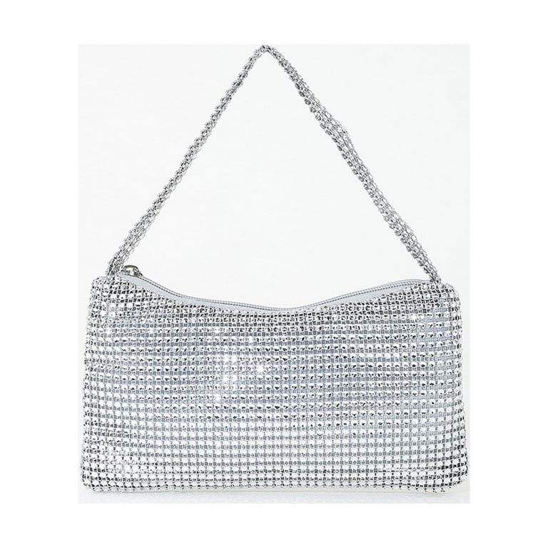 Rhinestone Purse Sparkly Bag Silver Diamond Purses for Women Upgrade Evening Prom Rhinestone Handbag Hobo Bag Walmart