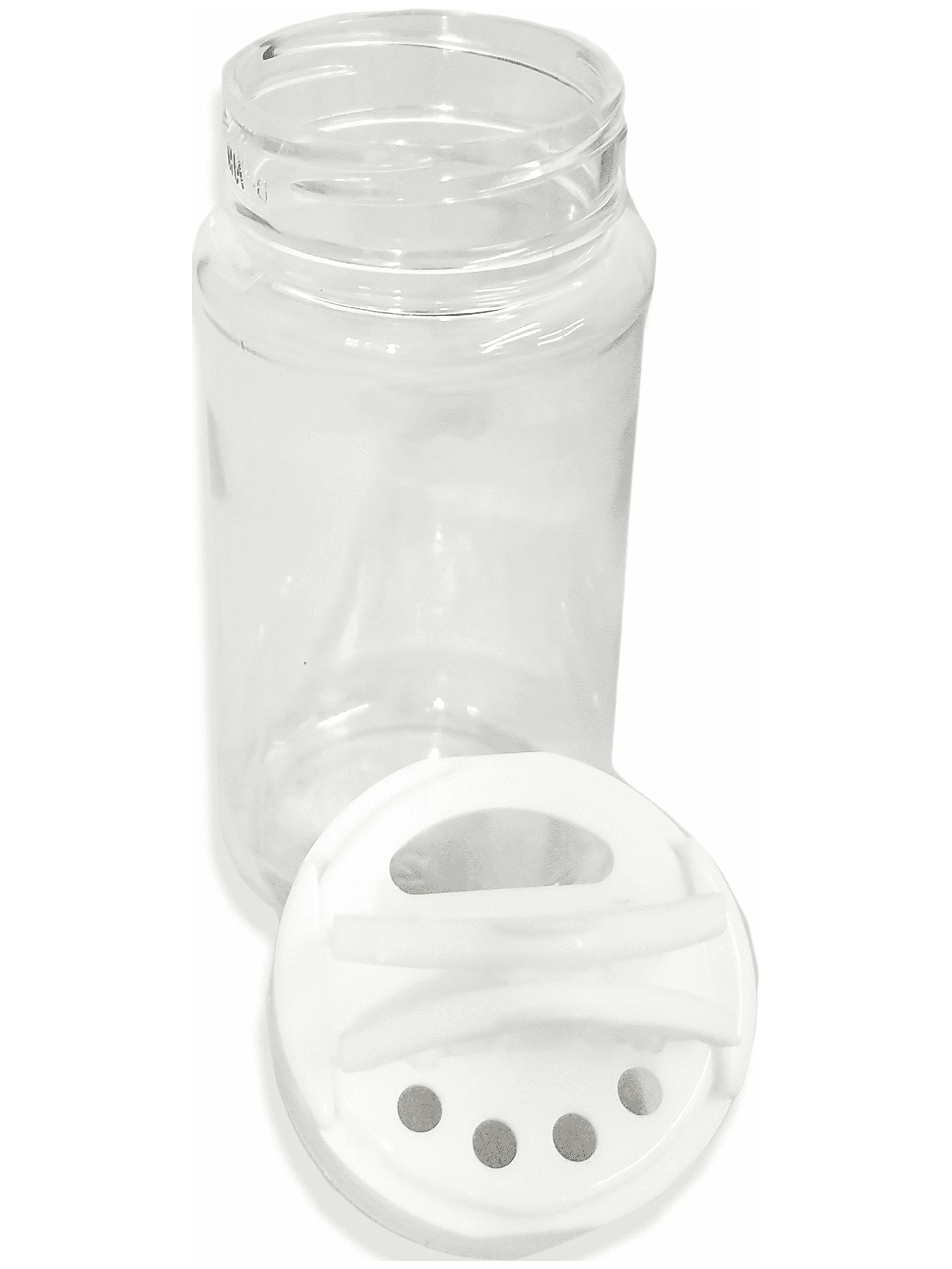 American Metalcraft GLAST2 2 oz. Clear Glass Contemporary Spice Shaker with  Stainless Steel Top and Slotted