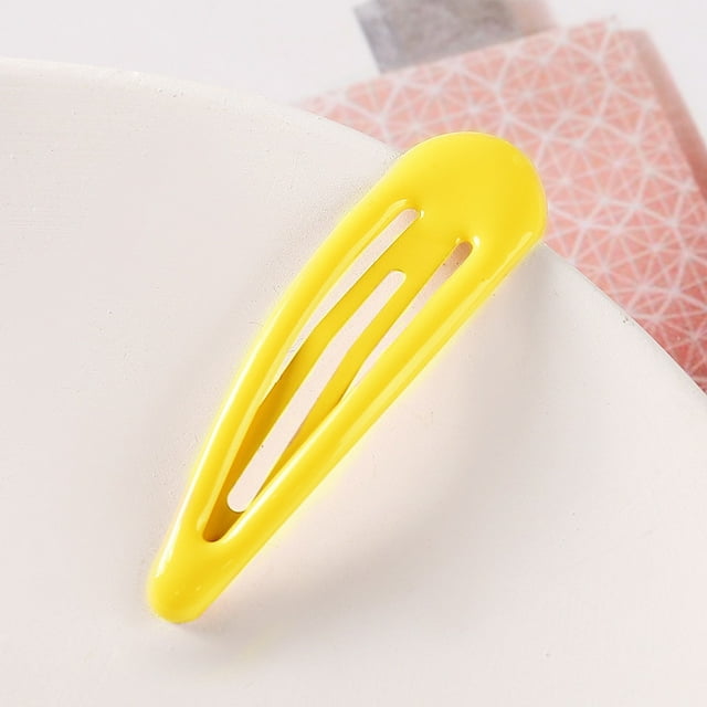 Metal Snap Hair Clip Metal Snap Hair Pins Snap Hair Pins Metal Hair Barrettes Snap Hair Clips Metal Bright Color Cute Prevent Slip Hair Barrettes Hair Accessories For GirlsS159-5