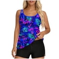 thumbnail image 2 of Trajes de baño para mujer, Trajes de baño para mujer, Traje de baño bikini de tirantes sin espalda de color liso para mujer, Conjunto de bikini con bloques de color y hombros descubiertos, Traje de ba, 2 of 7
