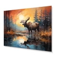 thumbnail image 2 of Designart "The Majestic Moose of Canada IV" Animals Metal Wall Art Prints, 2 of 5