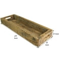 thumbnail image 5 of 24 Inch Rectangular Reclaimed Wood Tray, Salvaged Design, Large, Brown- Saltoro Sherpi, 5 of 5
