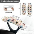 thumbnail image 6 of SCRAWLGOD Cat Paws Stripe Cozy Office Chair Cover with Armrest Protector 3 PCS Crease Resistant Boss Chair Slipcover Washable Breathable High Back Chair Covers, S, 6 of 7