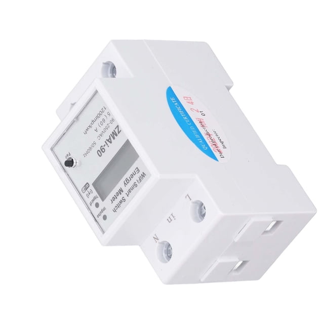 Medidor de energía inteligente, medidor de energía monofásico, monitor de consumo de electricidad, monitor de energía monofásico, compacto y liviano