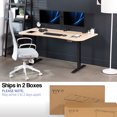 thumbnail image 3 of VIVO Electric 63” x 32” Stand Up Desk, Light Wood Table Top, Black Frame, 3 of 7