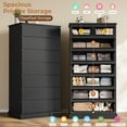 thumbnail image 4 of 8 Drawer Dresser for Bedroom, Modern Black Tall Chest of Drawers Wood Storage Cabinet for Living Room, 4 of 8