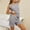 Grey, variant on LIZUOJUN Pajamas for Women Set Short Sleeve Shorts Sleepwear 2 Piece Lounge Set Soft Comfy Breathable Pjs Loungewear Sleepwear Set - L