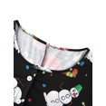 thumbnail image 4 of TheFound Female Nightwear Cartoon Patterns Print O-Neck Long Sleeve Jumpsuit, 4 of 9